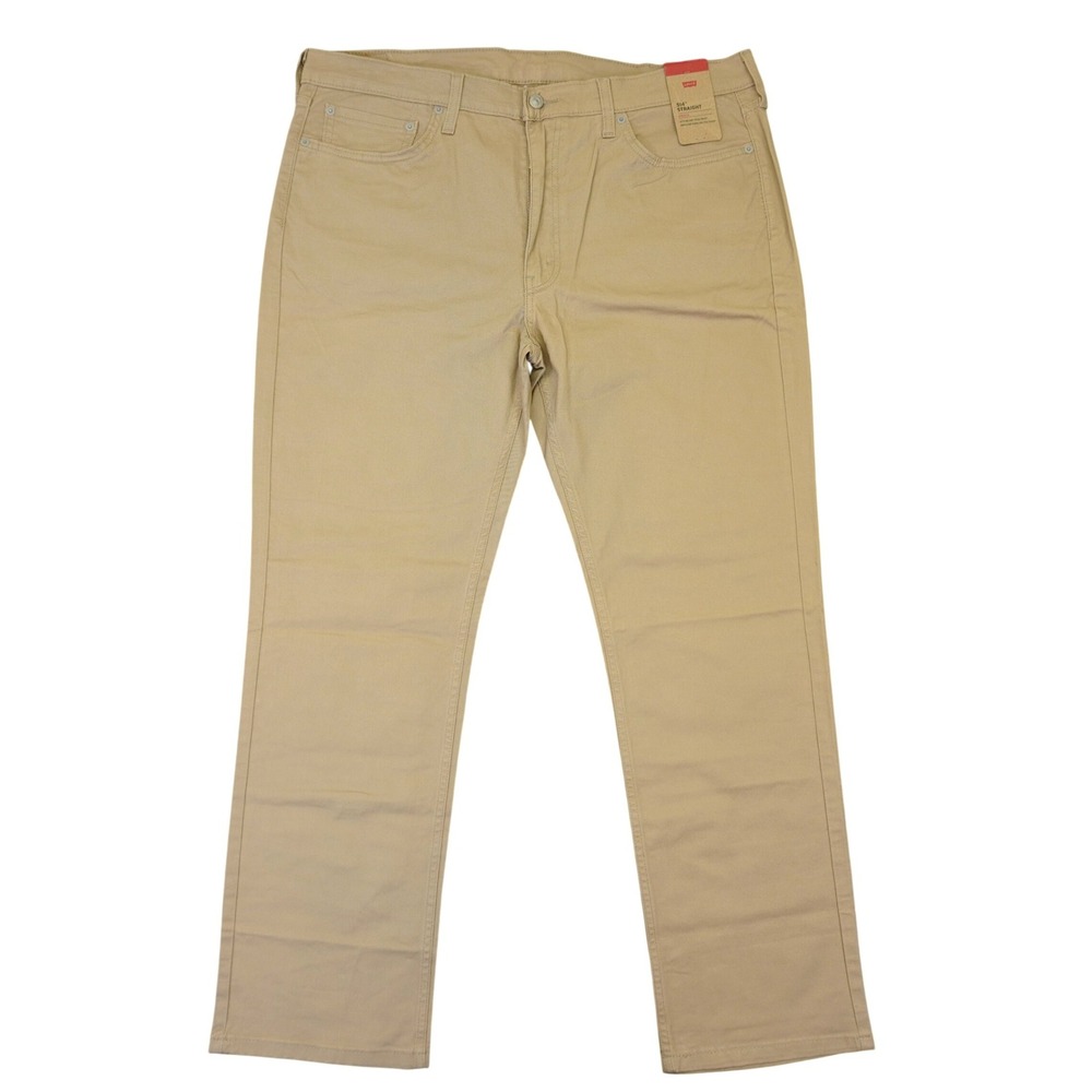 Levi's 514 Straight Pants Mens 40x32 Khaki Tan Stretch Casual Workwear